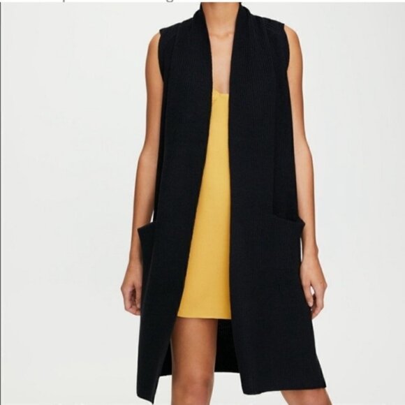 Aritzia Wilfred Dunkirk Longline Minimalist Contemporary Sweater Vest XS - Picture 5 of 15